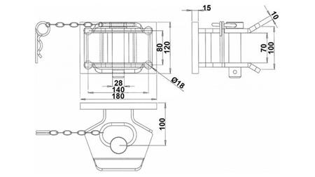 CONEXIÓN DE MONTAJE SEMICIRCULAR FIJA DGM-806-B
