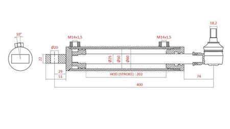 HYDRAULISCHE STUURCYLINDER FIAT-NEW HOLLAND OEM-5189891