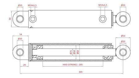 CILINDRO DI DIREZIONE IDRAULICA FIAT-NEW HOLLAND OEM-87302890