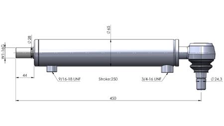 HYDRAULIC STEERING CYLINDER CASE OEM-231008A1
