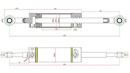HYDRAULISCHE STUURCILINDER JOHN DEERE OEM-AM147173