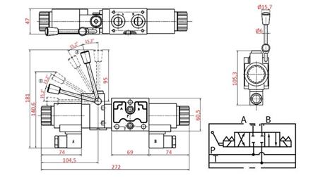 VÁLVULA HIDRÁULICA MANUAL E ELETROMAGNÉTICA YEAT-MONTAGEM 12V N1