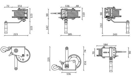 HÅNDVINSJ DWK 16 - 725 kg - SYNTHETISK BELTE