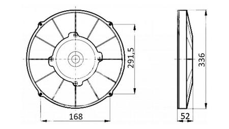 AXIALE VENTILATOR 305mm TREKKEND 24V