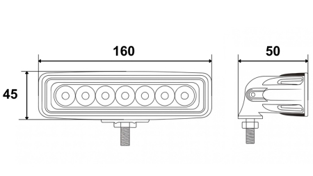 LAMPY ROBOCZE LED - ŚWIATŁO 6 LED 18W 12V-24V