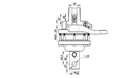 HYDRAULIC ROTATOR 3000/1500 KG WITH AXLE