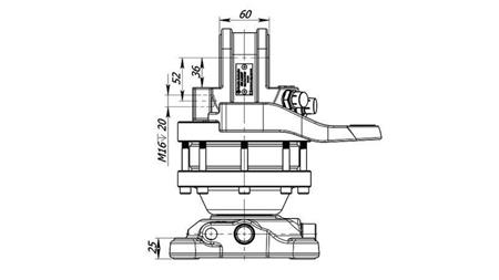 ROTATORE IDRAULICO 3000/1500 KG CON FLANGIA