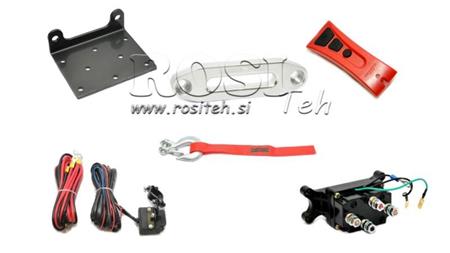 GARRA ELÉCTRICA 12 V DWH 4500 HD - 2041 kg - CABLE SINTÉTICO