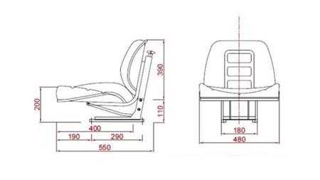 Asiento de tractor universal