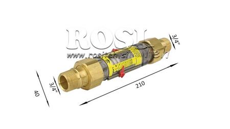 MISURATORE DI FLUSSO TUBO 15 a 60 lit/min