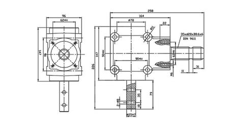 REDUTOR DE ÂNGULO L-155J 1: 1.14 (16HP-12kW)