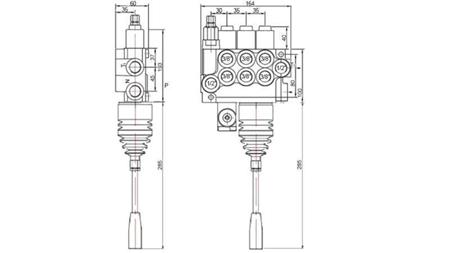 VALVOLA IDRAULICA 3xP40 JOYSTICK