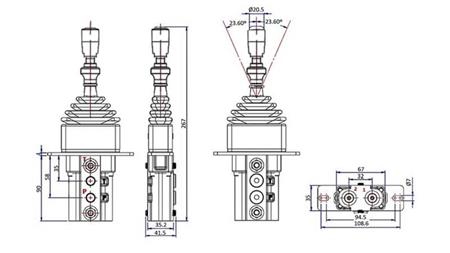 HYDRAULISCHE JOYSTICK MET SLOT
