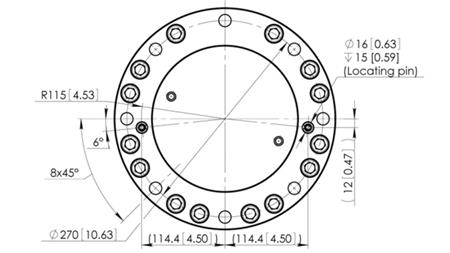 HYDRAULISCHE ROTATOR CPR8-01 33000-8000 KG