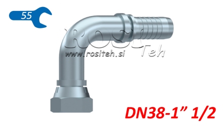 HYDRAULINEN YHTEYS BSP NAISPUOLEINEN KULMA 90° DN38-1 1/2