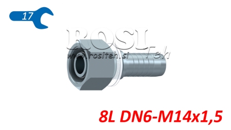HIDRAVLIČNI PRIKLJUČEK DKOL 8 L ŽENSKI DN6-M14x1,5