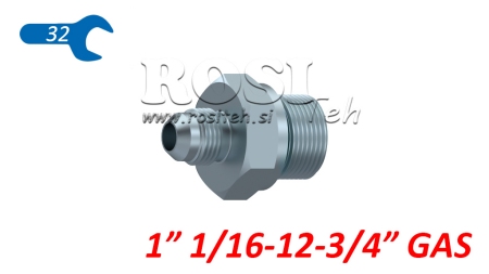 HYDRAULICKÝ REDUKTOR 1 1/16 JIC74°-3/4 GAS