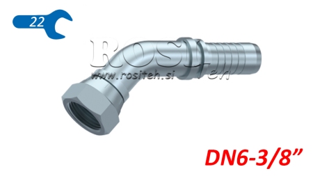 HYDRAULIC FITTING BSP FEMALE ELBOW 45° DN6-3/8