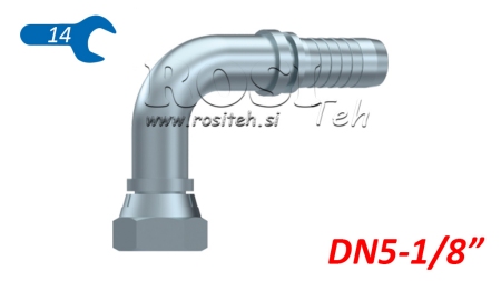 HYDRAULISCHER ANSCHLUSS BSP WEIBLICH KNIE 90° DN5-1/8