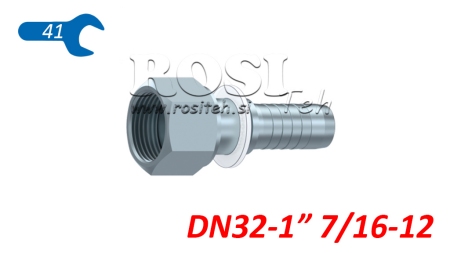 HYDRAULIC FITTING DKORFS FEMALE DN32-1 7/16-12