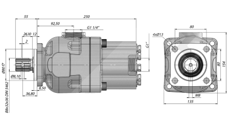 HYDRAULIC PISTON PUMP -80CC - 270 BAR