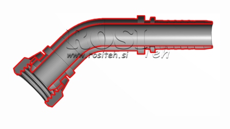 HYDRAULINEN YHTEYS BSP NAISPUOLEINEN KULMA 45° DN10-1/4