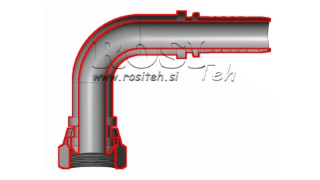 HYDRAULISCHER ANSCHLUSS BSP WEIBLICH KNIE 90° DN8-3/8