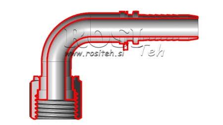HYDRAULICKÉ PŘIPOJENÍ DKORFS ŽENSKÝ ELBOW 90° DN6-9/16-18
