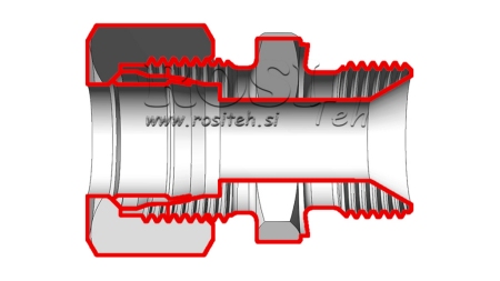 HYDRAULISK DUBBELVERKANDE CYLINDER MED MUTTER AL22-BSP1/2