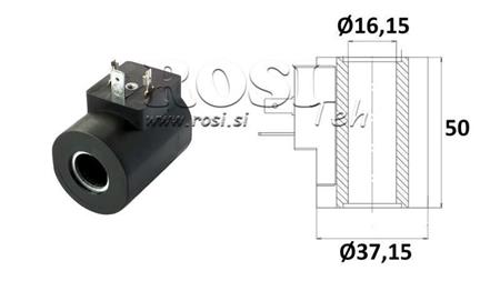 ELEKTROMAGNETISCHE SPOEL 24V DC - SAE10 - fi 16.15mm-50mm 26W