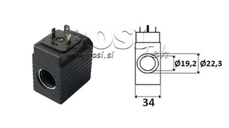 ELECTROMAGNETIC COIL 12V DC - YE45 - fi 19.2mm-50mm 30W IP65
