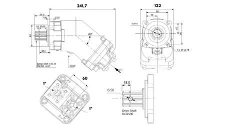 HYDRAULISCHE GRIJZE IJZER POMP 107CC BANANA