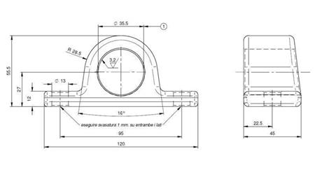 HOLDER FOR TELESCOPIC CYLINDER FI35