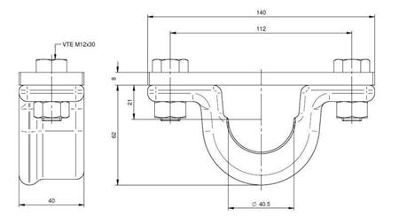 TELESCOPISK CYLINDER HOLDER FI40-A