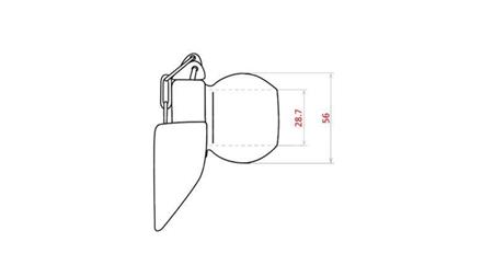 BAL KOPPELING VOOR AUTOMATISCHE HYDRAULISCHE HAAK KAT.2 - 28.4mm