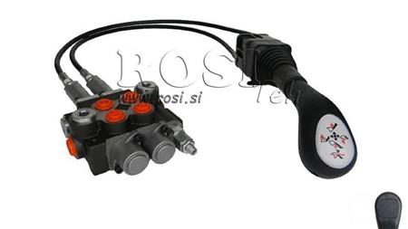 JOYSTIC BREZ TIPKE S PLETENICO 1 met. IN HIDRAVLIČNI VENTIL 2xP40 lit.