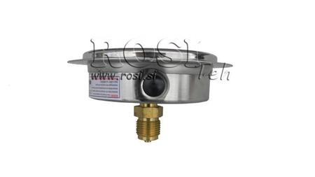 MANOMETER DN100 ACHTER 0 - 2.5 BAR - 1/2