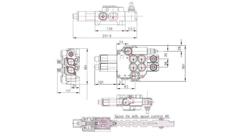 HYDRAULIKVENTIL 2xZ80 2AK31A31GKZ
