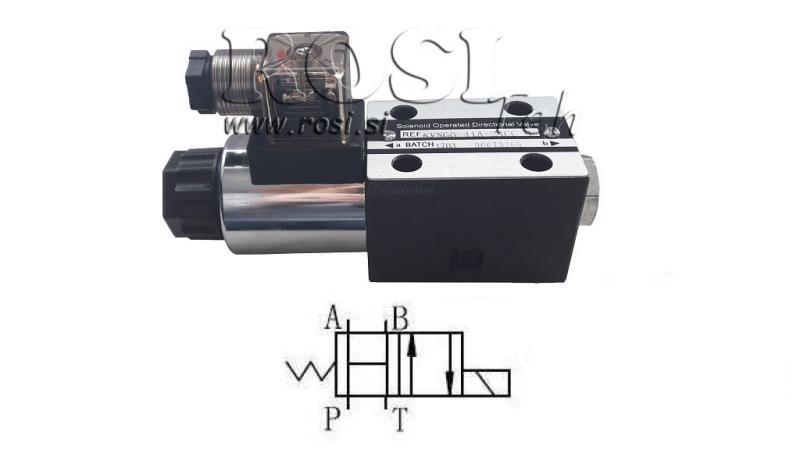 VÁLVULA HIDRÁULICA ELECTROMAGNÉTICA CETOP 3 12/24/230V 3B