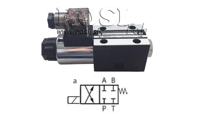 HYDRAULIC ELECTROMAGNETIC VALVE CETOP 3 12/24/230V 1A