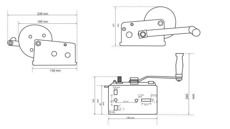 WINCH MANUAL DWK 12 - 540 kg