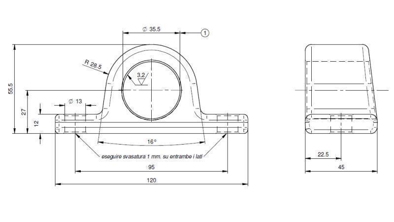 HOLDER FOR TELESCOPIC CYLINDER FI35
